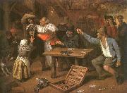Jan Steen Card Players Quarreling oil on canvas